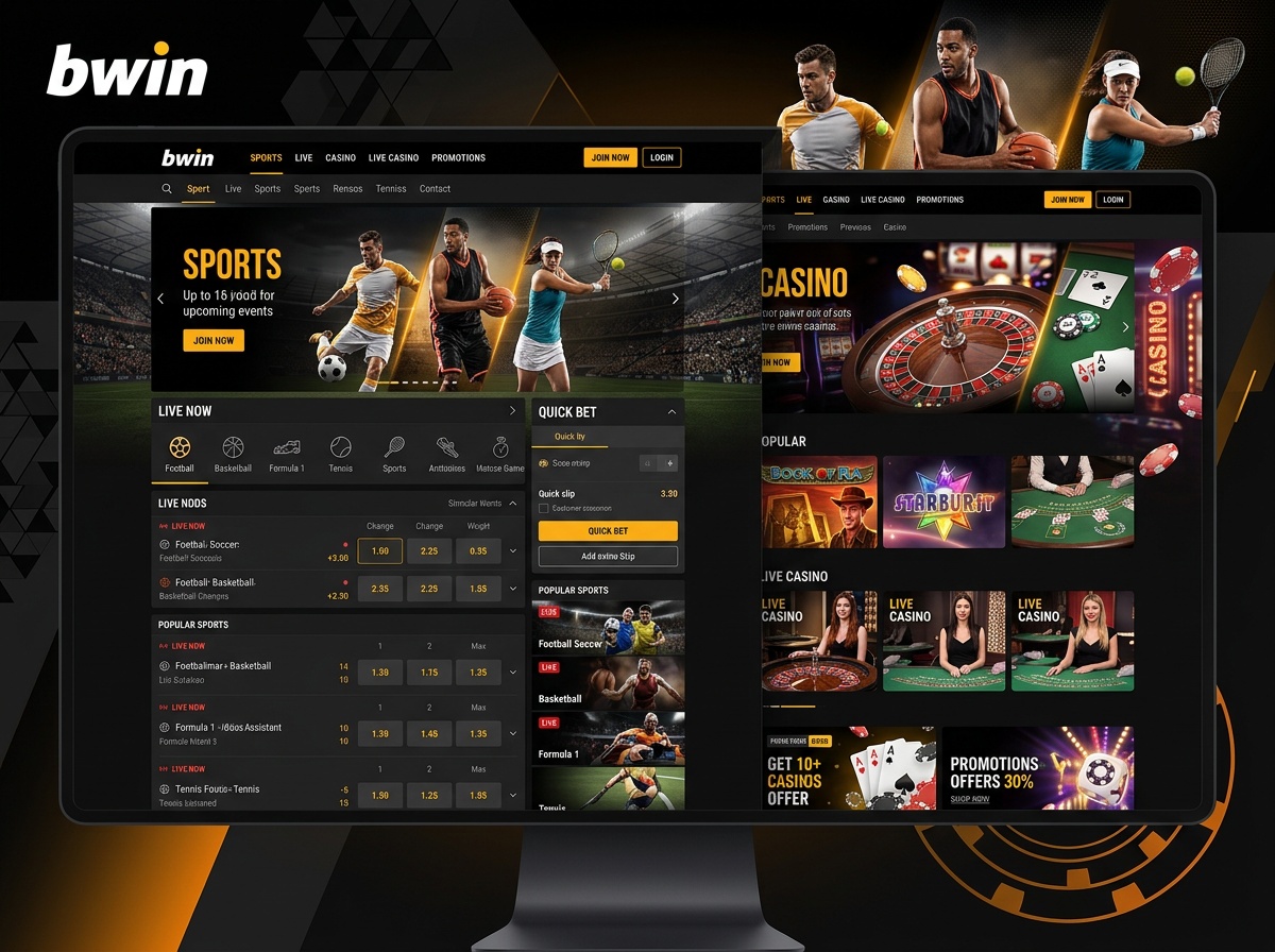 Interface Bwin - Poker et paris sportifs