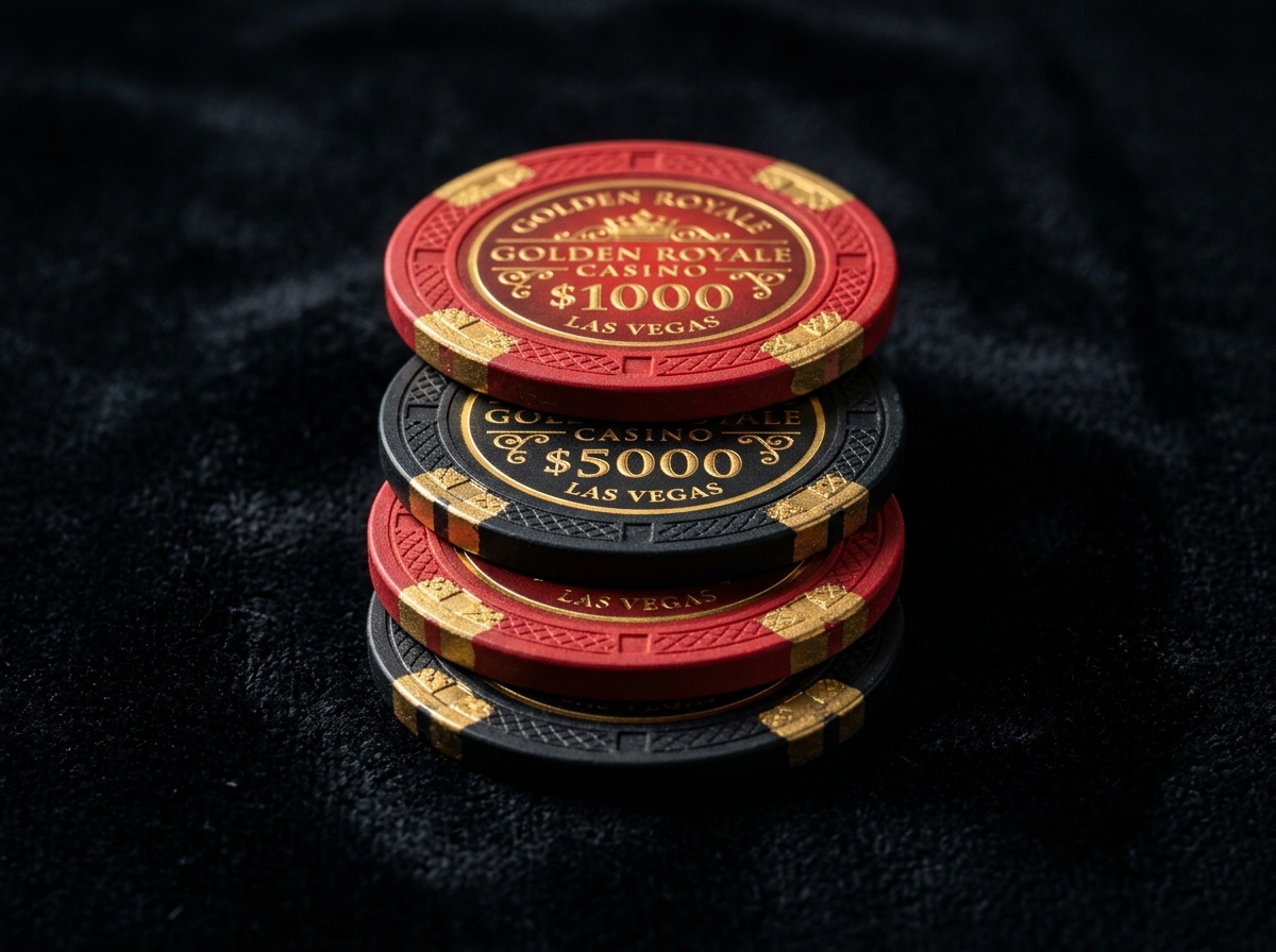 Jetons de casino en gros plan