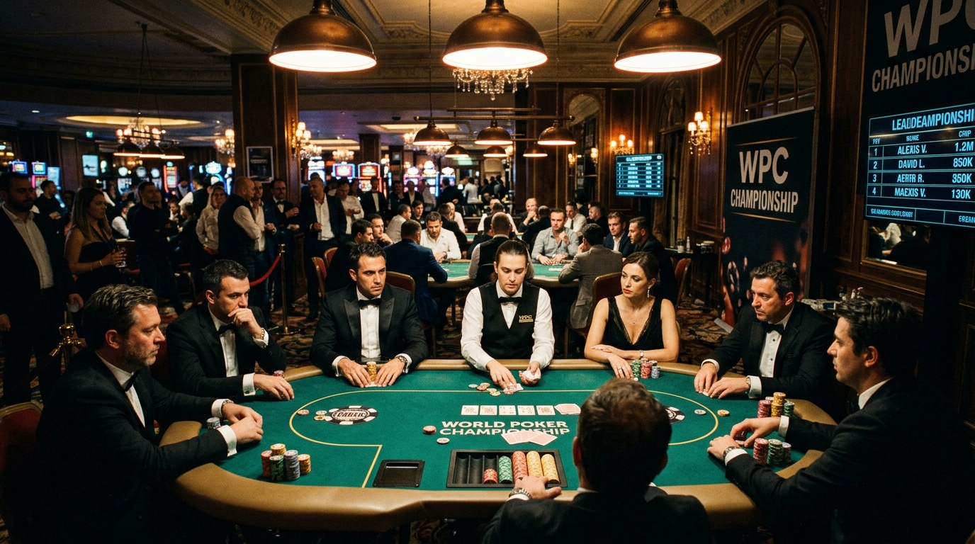Tournoi de poker - ambiance compétitive