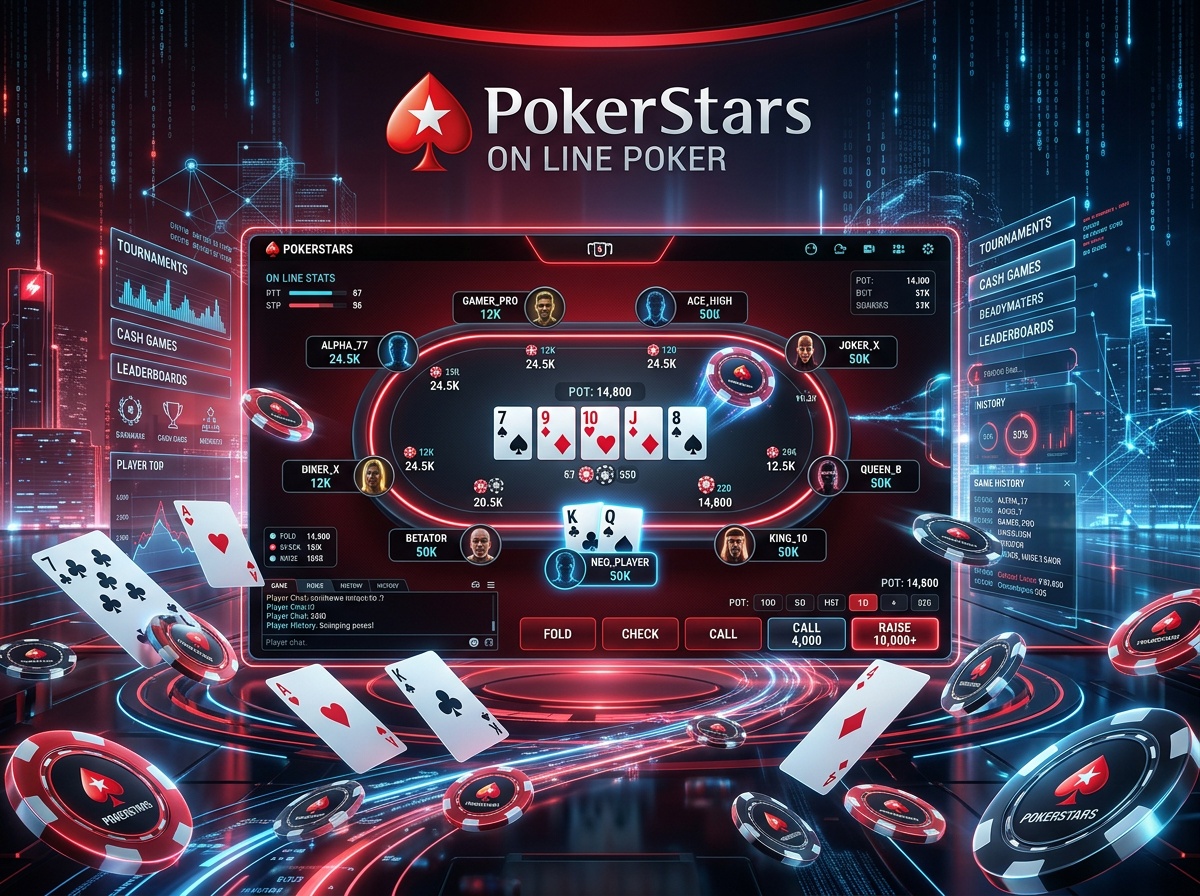 Interface PokerStars - Plateforme de poker en ligne